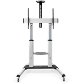 Tooq FS20300M-B Soporte de Suelo con Ruedas Inclinable Ajustable para TV 60-100" hasta 100kg con Bandejas DVD y Webcam